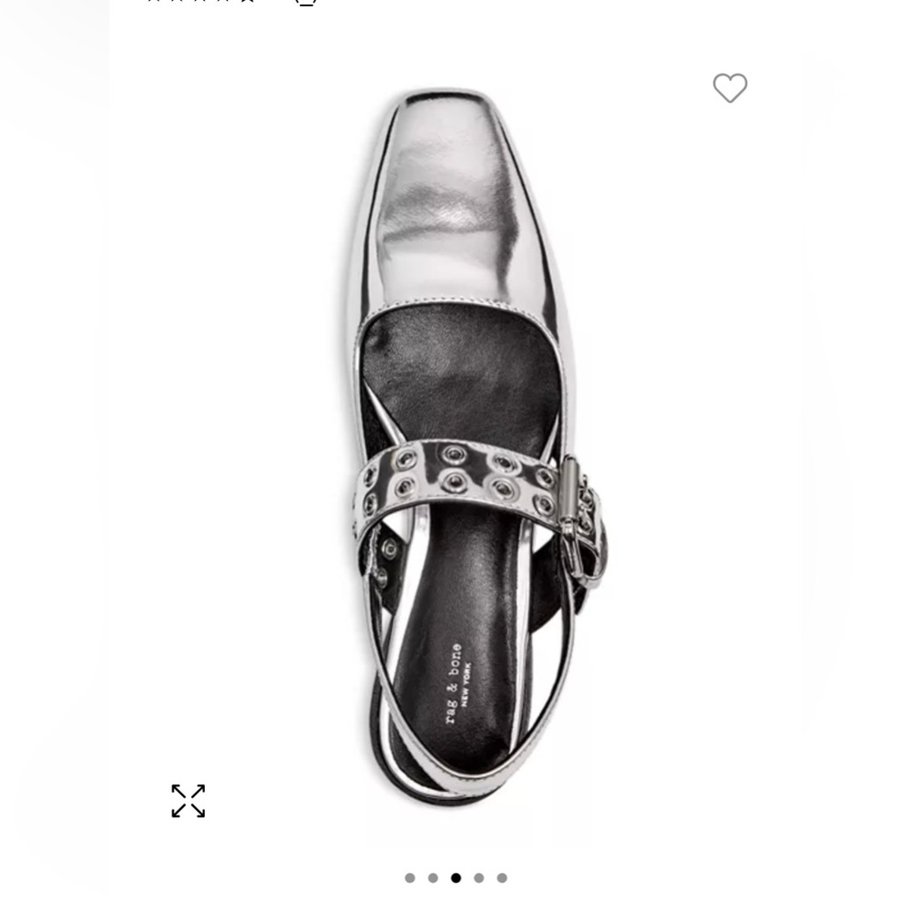 Rag & Bone Silver Black Flats & Loafers